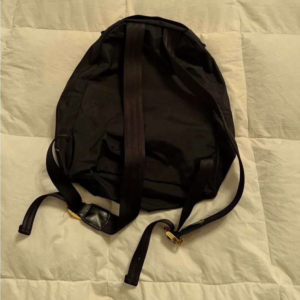 Marc Jacobs Black Backpack with Gold Accents